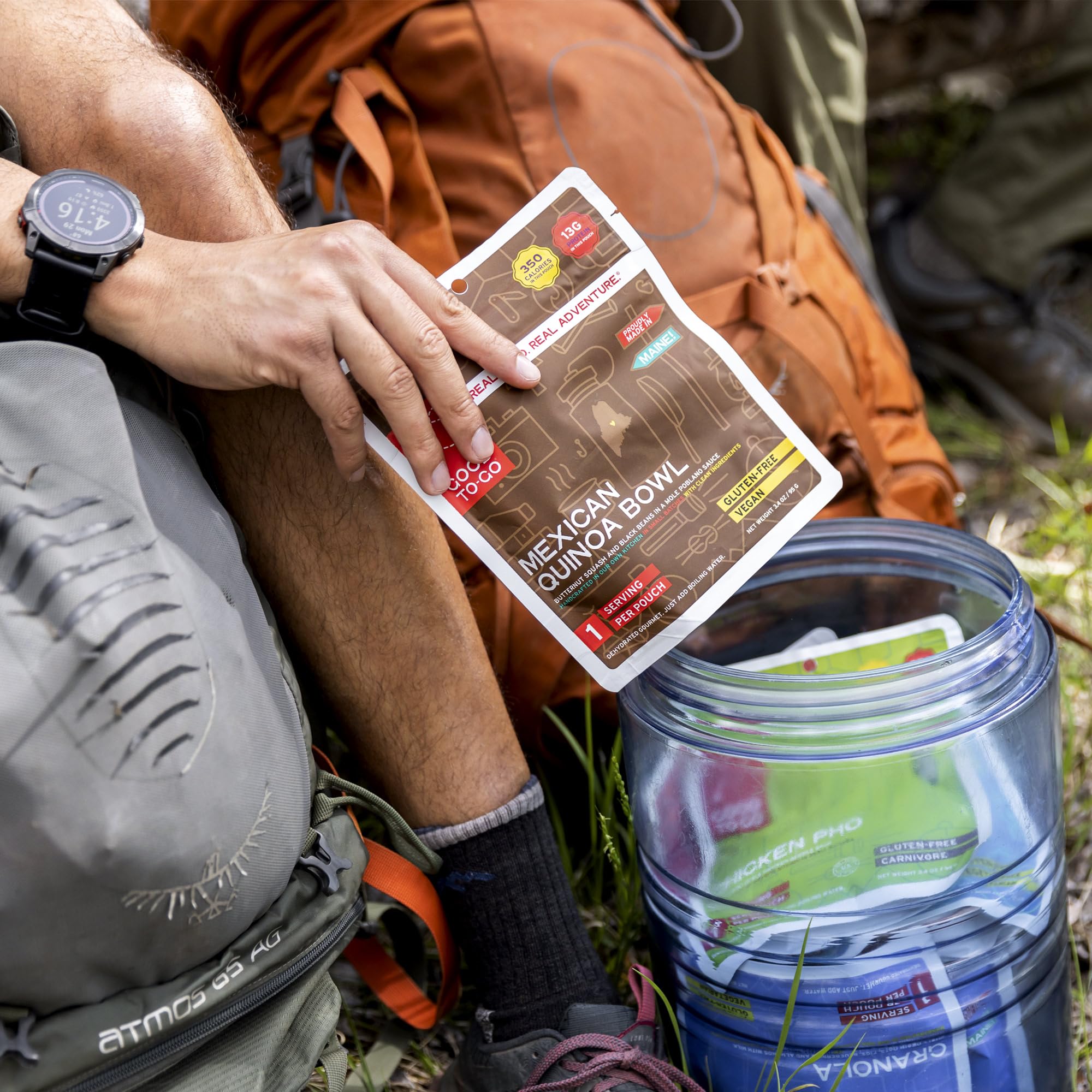 Good To-Go dehydrated backpacking meal variety pack with chef-crafted gourmet flavors