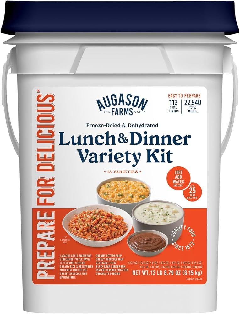 Augason Farms emergency food supply bucket bulk long-term storage variety kit