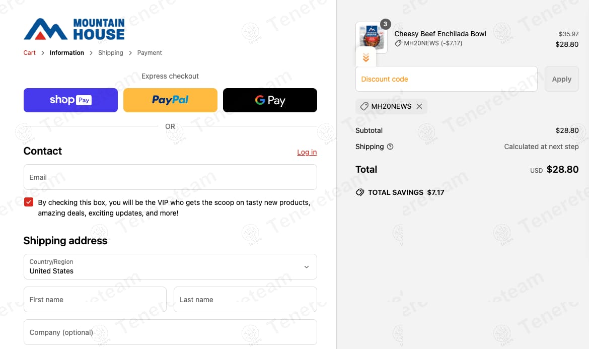 Mountain House coupon code tested September 2026 – Coupons Scout