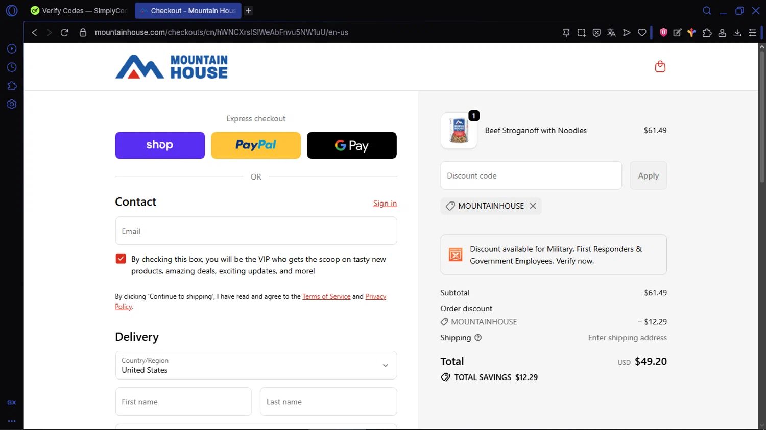 Mountain House coupon code tested September 2026 – Coupons Scout
