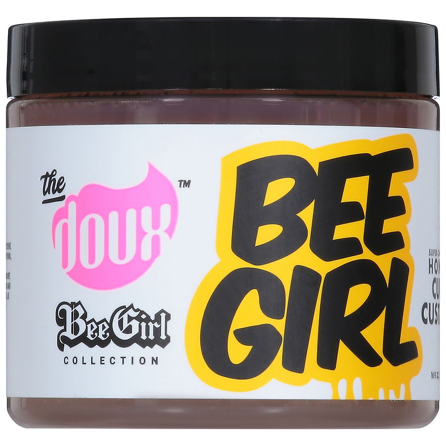 The Doux Bee Girl Honey Curl Custard bottle for humidity-resistant styling