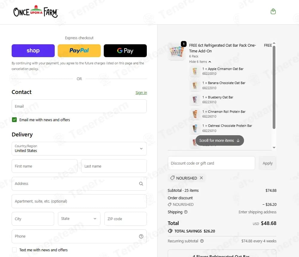 Once Upon a Farm coupon code tested July 2026 – Coupons Scout
