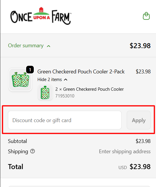 Once Upon a Farm coupon code tested July 2026 – Coupons Scout