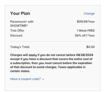 Paramount+ coupon code tested July 2026 – Coupons Scout