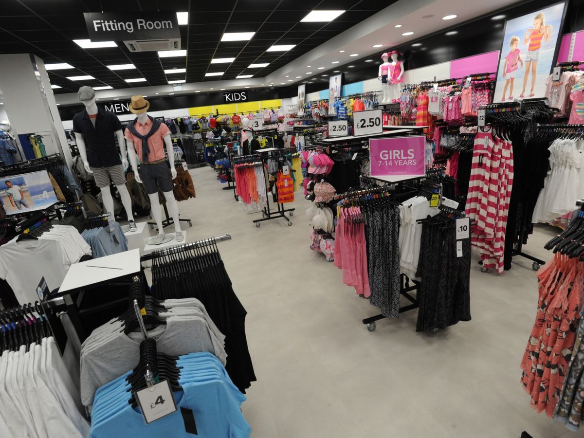 Peacocks store opening in Woodley Berkshire showing typical UK high street budget fashion layout