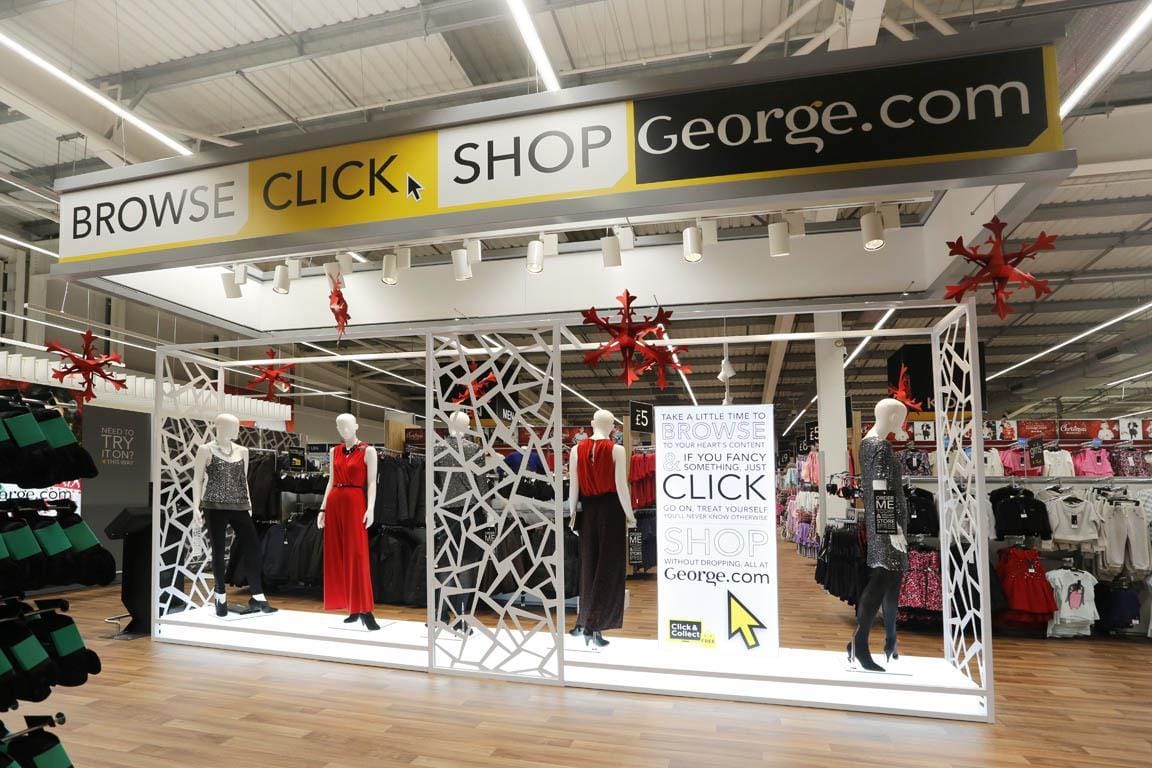 George at Asda standalone concept store in Leeds showing new supermarket fashion retail format