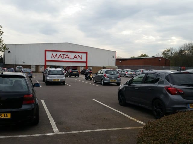 Matalan store on Frimley Road Camberley showing traditional value retailer shopfront and family clothing signage
