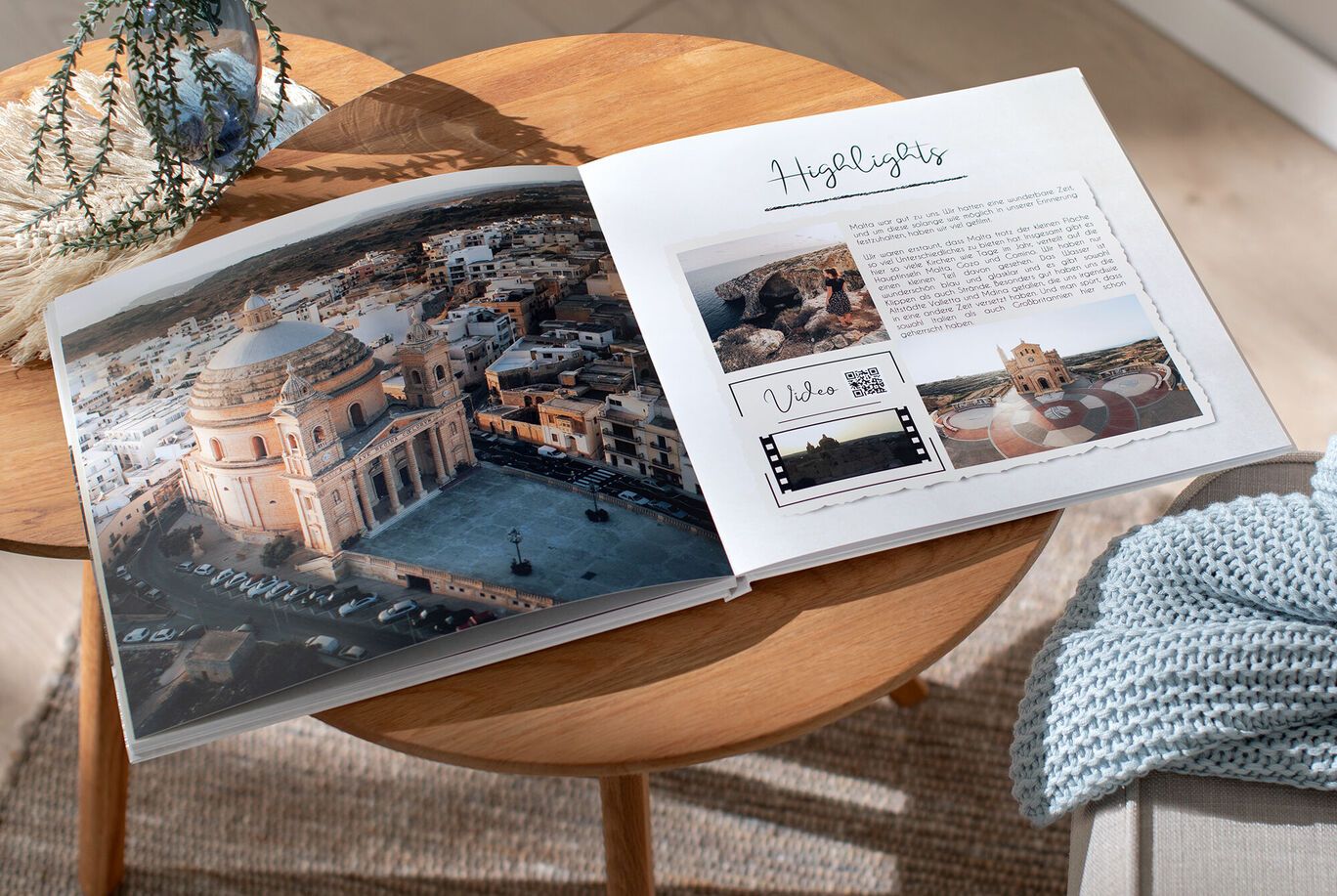 Cewe photo book being personalized with intuitive design tools and quality templates