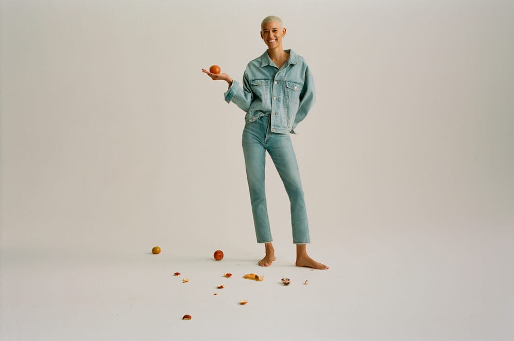 AGOLDE premium denim brand product display featuring high-quality jeans as investment alternative