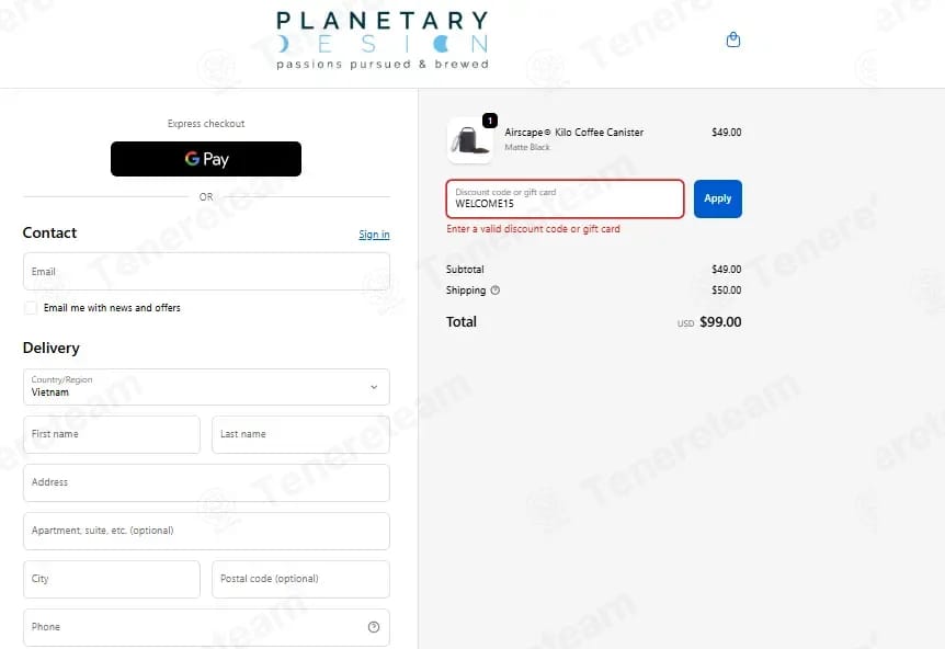Planetary Design coupon code tested July 2026 – Coupons Scout