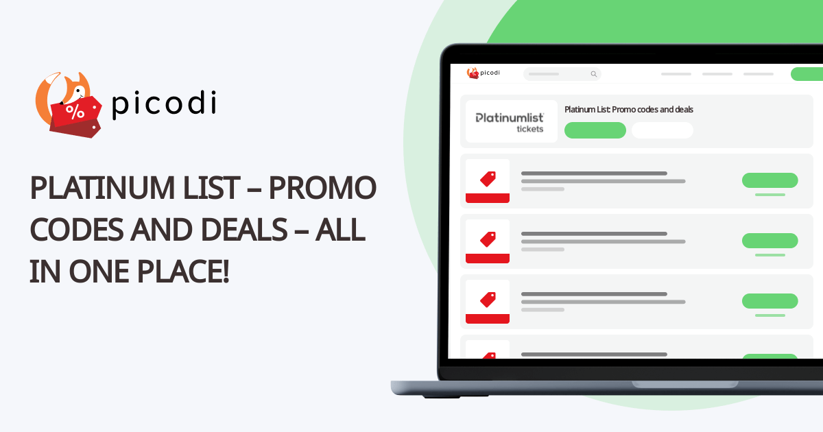 Platinumlist coupon code tested September 2026 – Coupons Scout