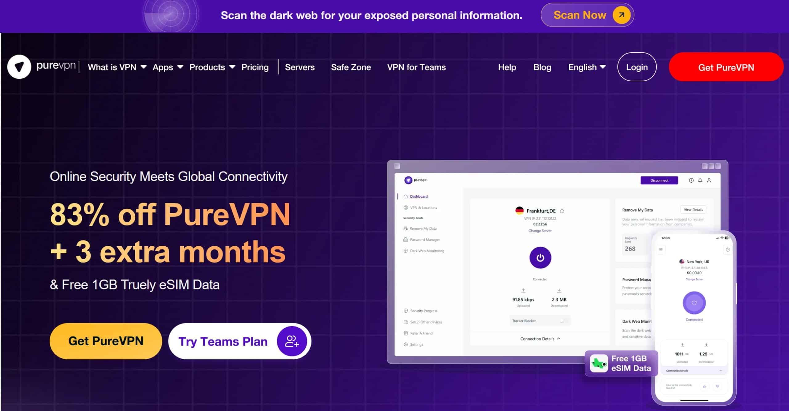 PureVPN official product July 2026