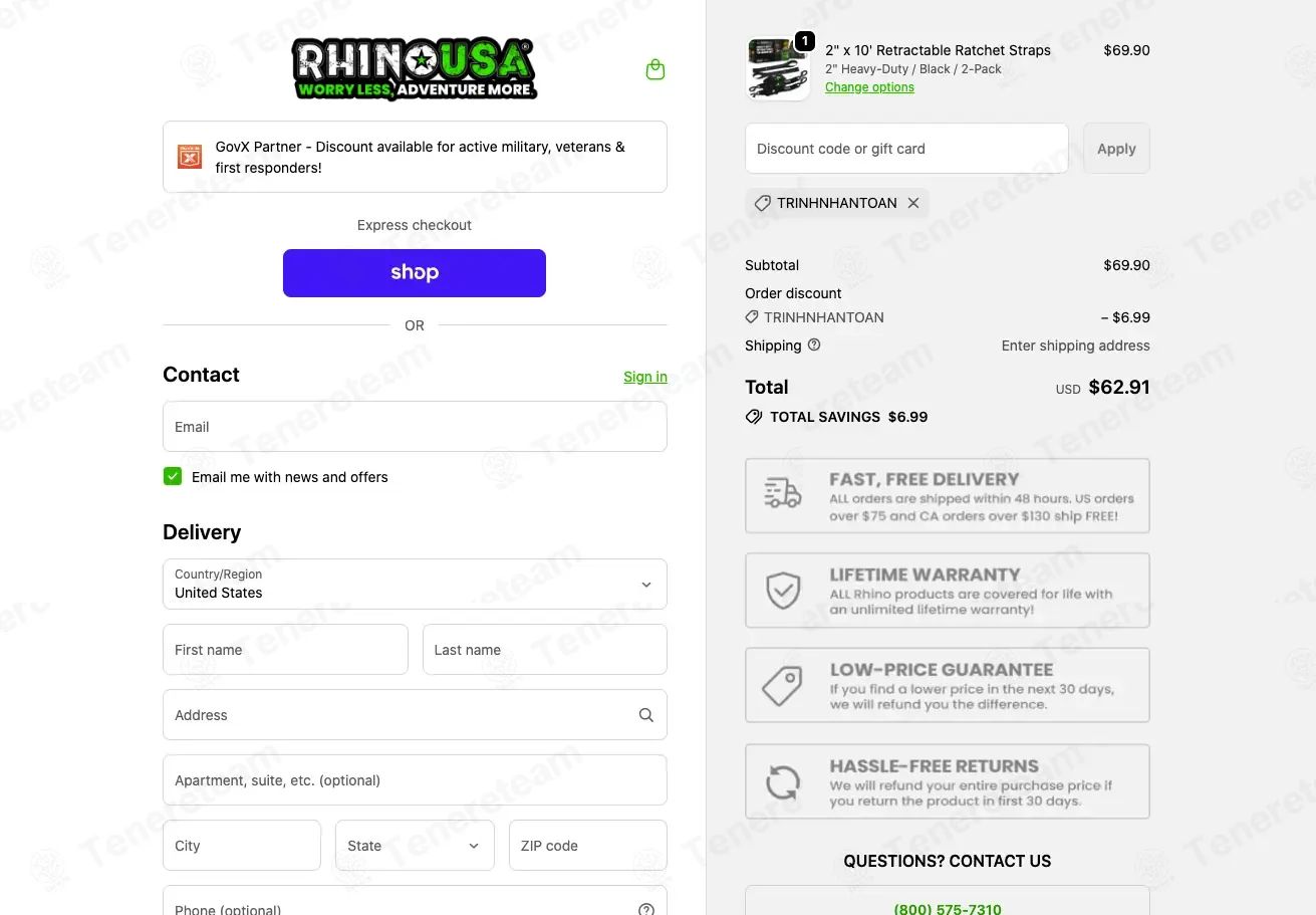 Rhino USA coupon code tested July 2026 – Coupons Scout