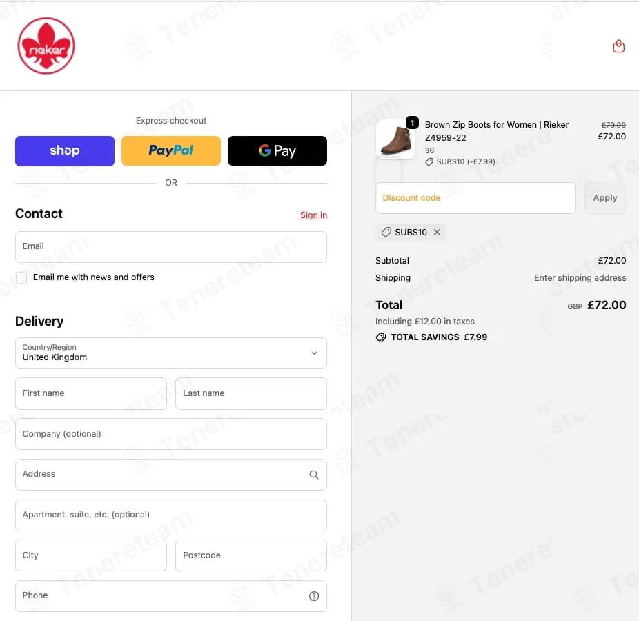 Rieker coupon code tested July 2026 – Coupons Scout