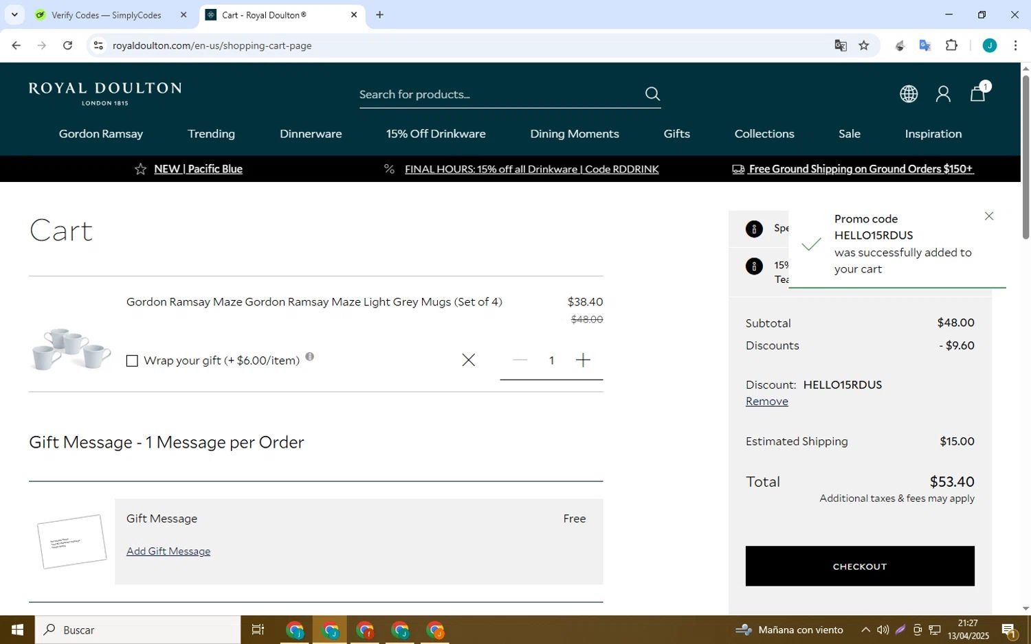 Royal Doulton CA coupon code tested July 2026 – Coupons Scout