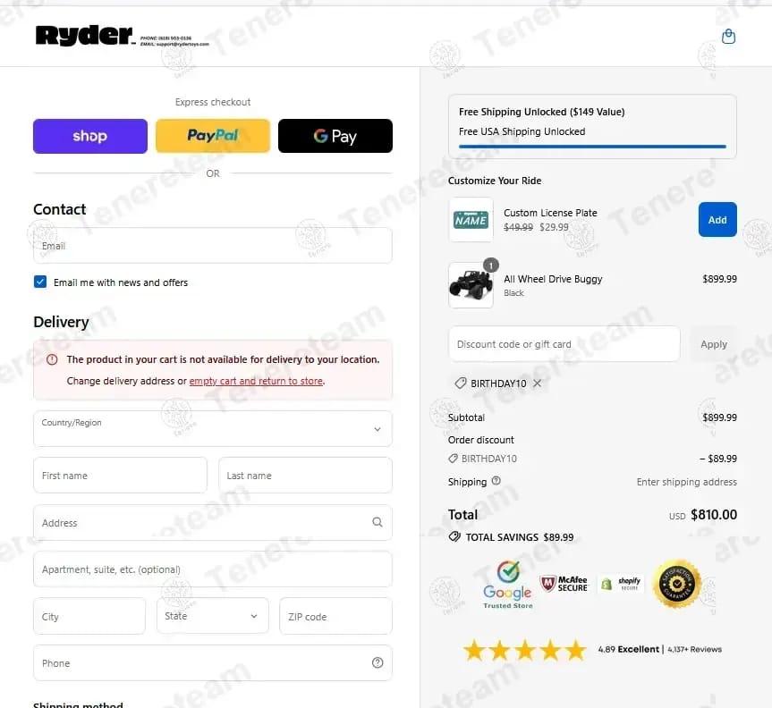 Ryder Toys coupon code tested July 2026 – Coupons Scout
