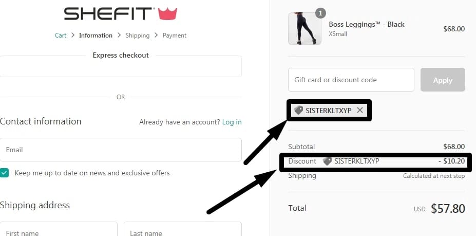SHEFIT coupon code tested July 2026 – Coupons Scout