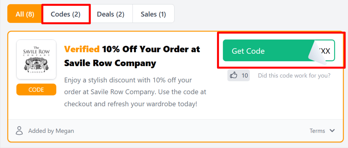 The Savile Row Company coupon code tested September 2026 – Coupons Scout