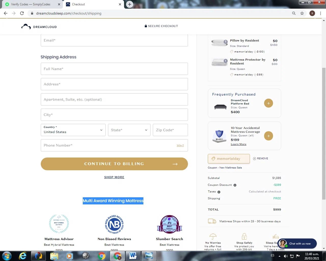 Sleep Dreams coupon code tested July 2026 – Coupons Scout