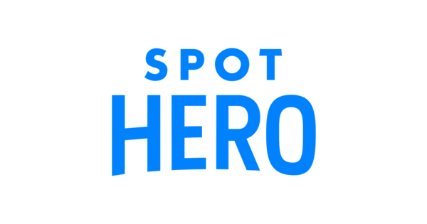 SpotHero parking app mobile interface showing map view and reservation booking screen