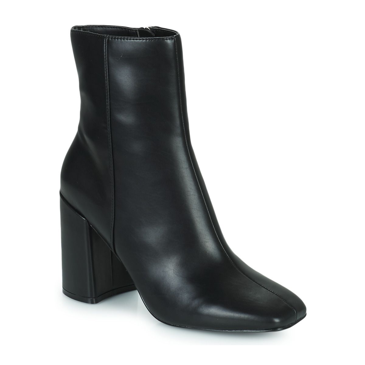 Steve Madden black ankle boots featuring trendy design and mid-range fashion price point styling