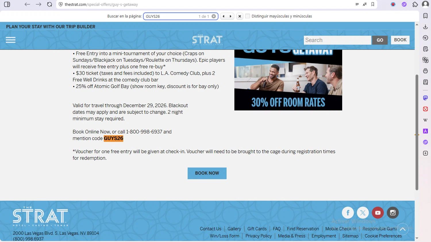 The STRAT Hotel coupon code tested September 2026 – Coupons Scout