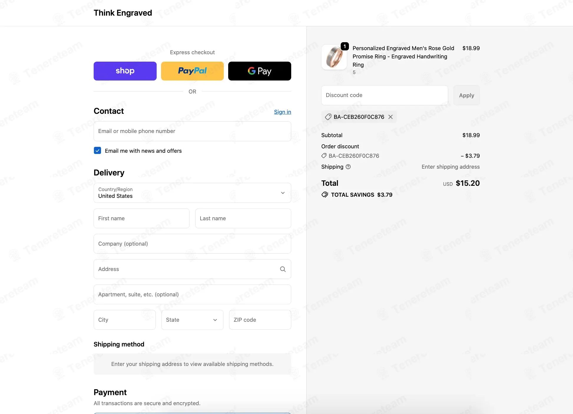 Think Engraved coupon code tested September 2026 – Coupons Scout
