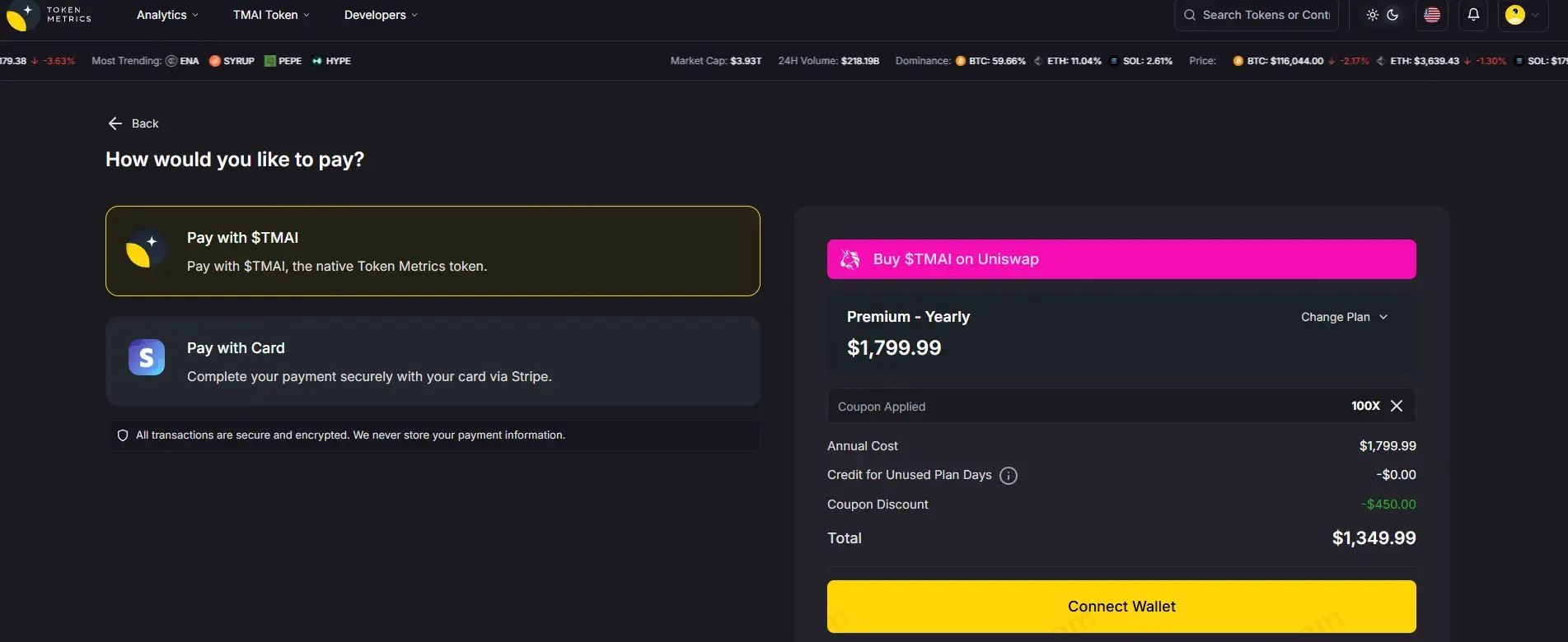 Token Metrics coupon code tested September 2026 – Coupons Scout