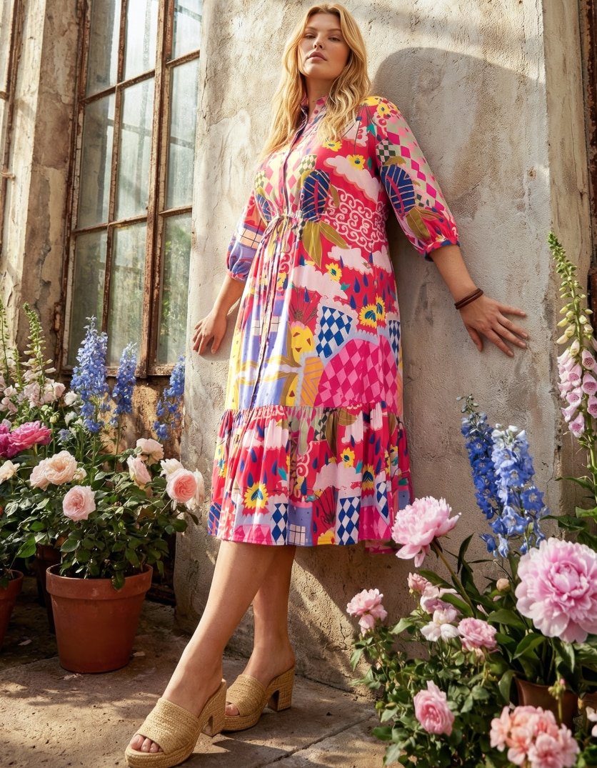 Ulla Popken women's plus size fashion collection homepage showing seasonal styles