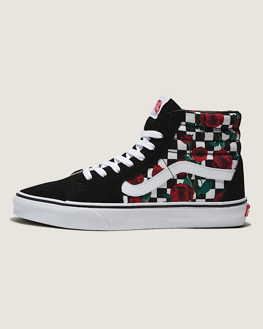 Vans Customs online design tool showing customized shoes with unique color patterns and prints