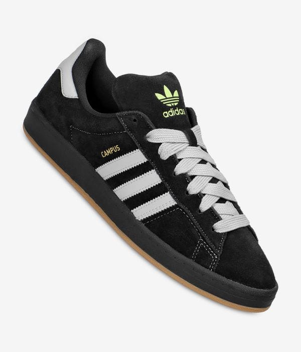 Adidas Campus ADV skate shoe black gray with double suede upper and durable cupsole