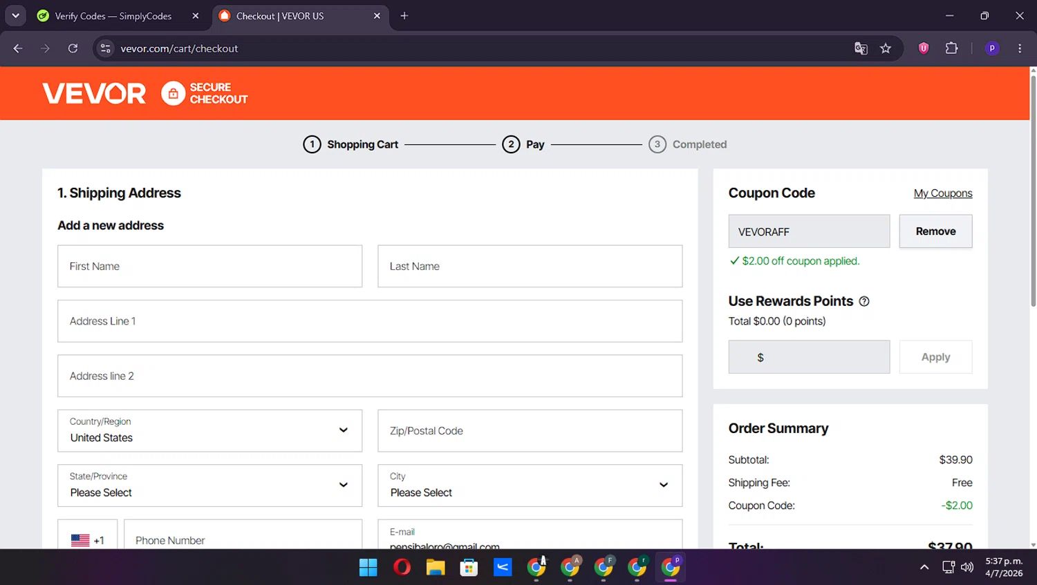 Vevor coupon code tested July 2026 – Coupons Scout