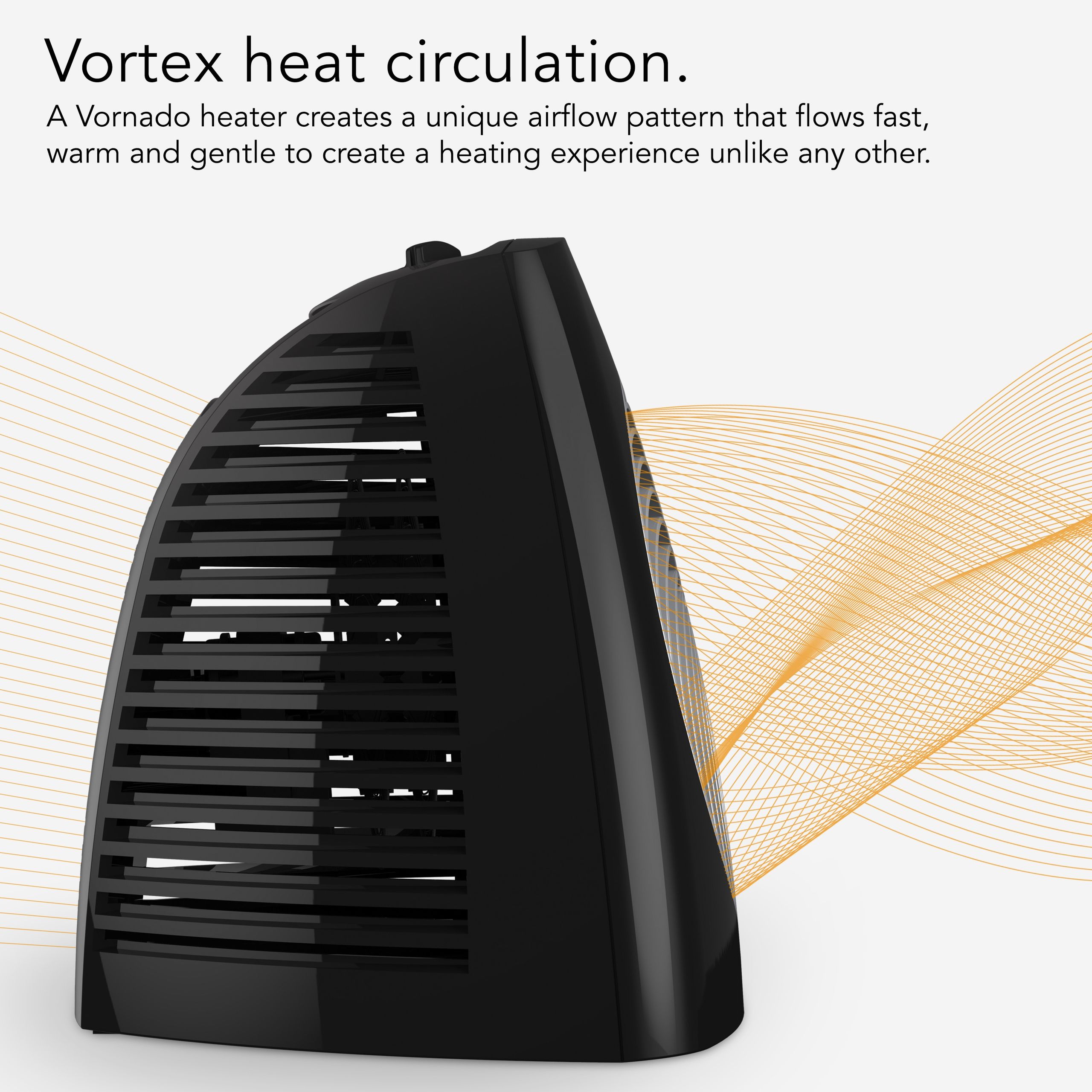 Vornado MVH Vortex whole-room heater with adjustable thermostat and tip-over protection safety features