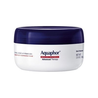 Aquaphor Healing Ointment jar clinical petrolatum-based skin protectant for dry chapped skin