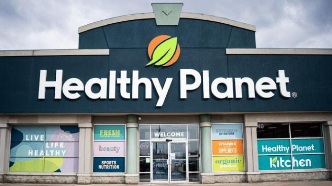 Healthy Planet Canada natural health store storefront showing in-person return alternative