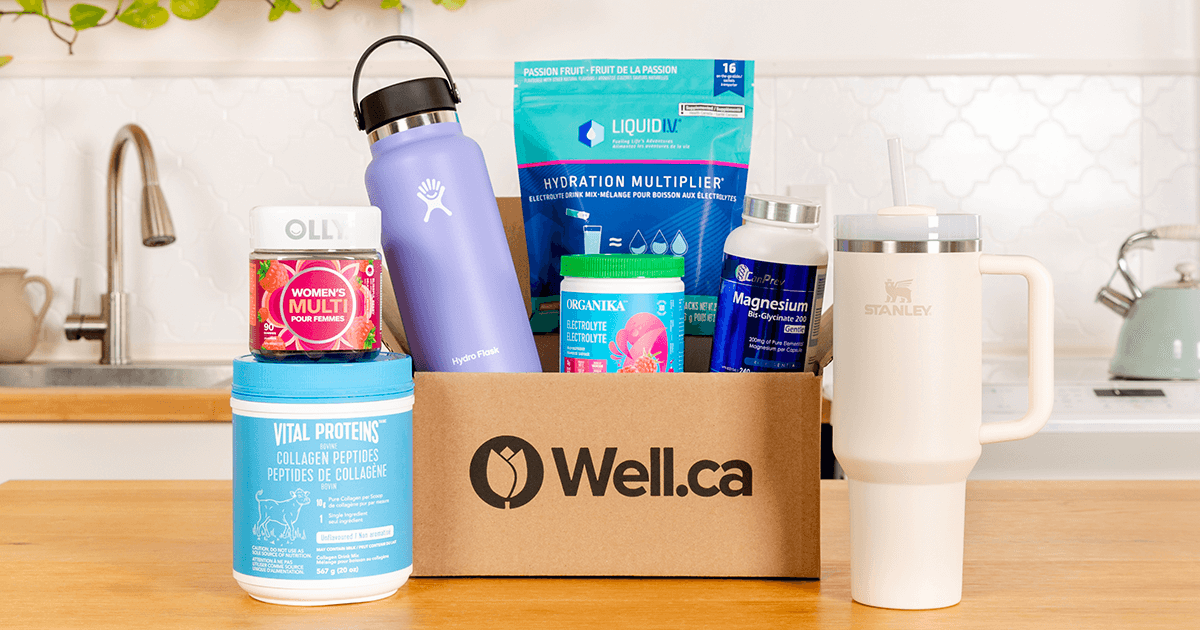 Well.ca Canadian online health beauty and skincare store homepage with free shipping banner