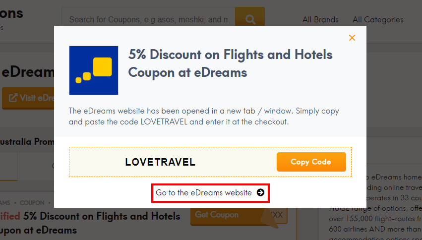 eDreams AU coupon code tested July 2026 – Coupons Scout