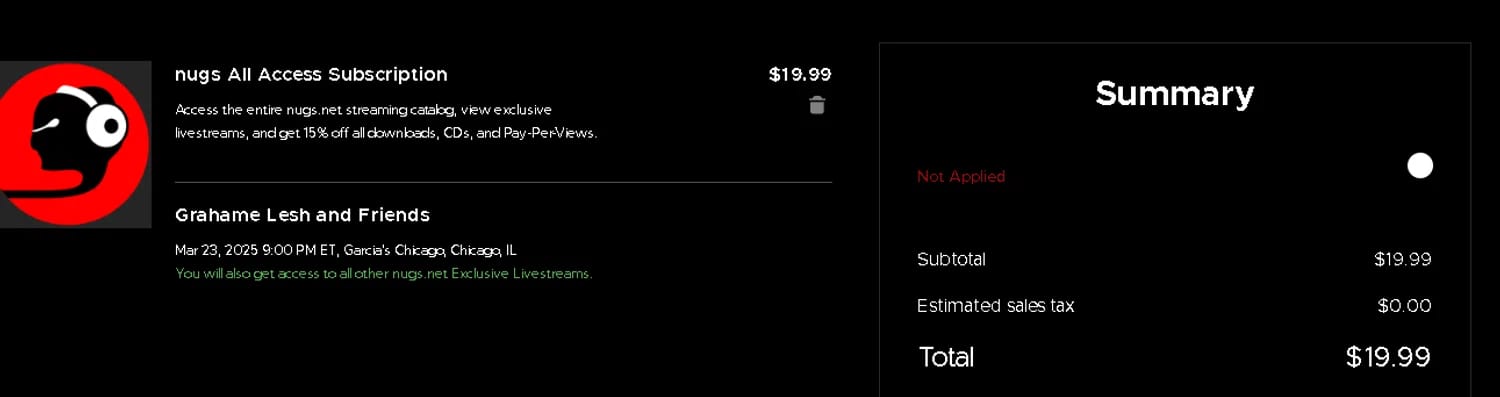 nugs.net coupon code tested July 2026 – Coupons Scout