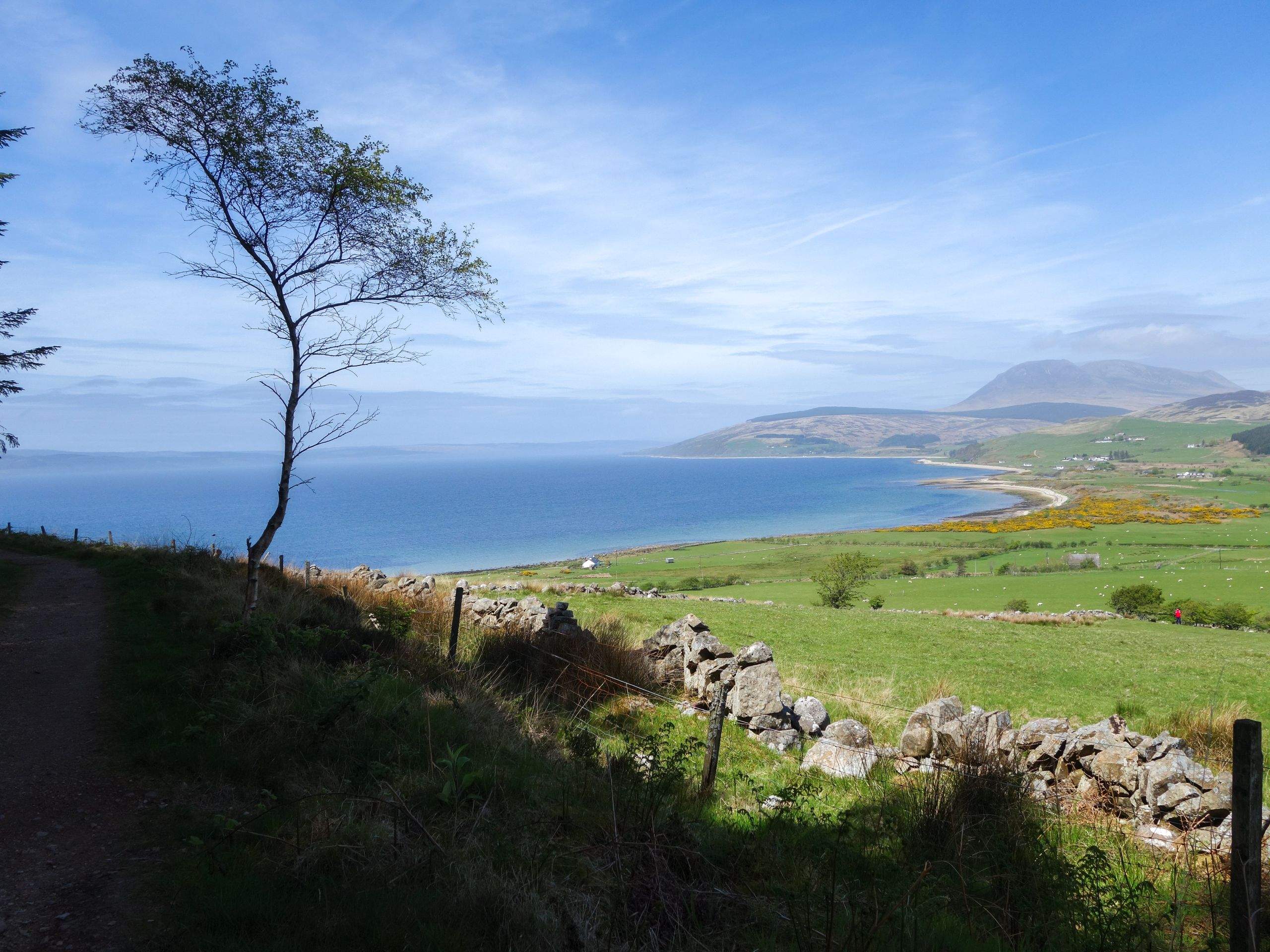 Beautiful Scottish coastline landscape reminiscent of the Isle of Arran