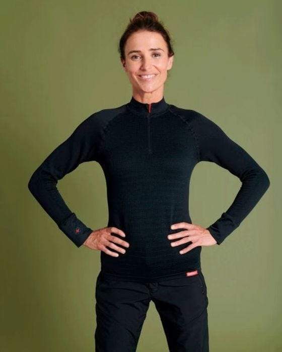 Damart Thermolactyl long sleeve energy top thermal base layer in blue for cold weather