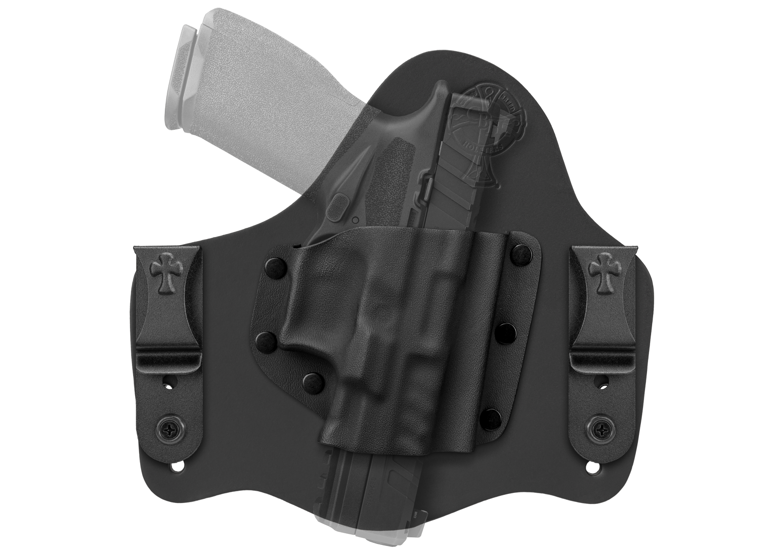 CrossBreed SuperTuck IWB Holster official product image showing leather and Kydex hybrid design