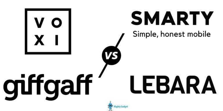Voxi vs Smarty vs Giffgaff vs Lebara UK SIM-only comparison of monthly plans