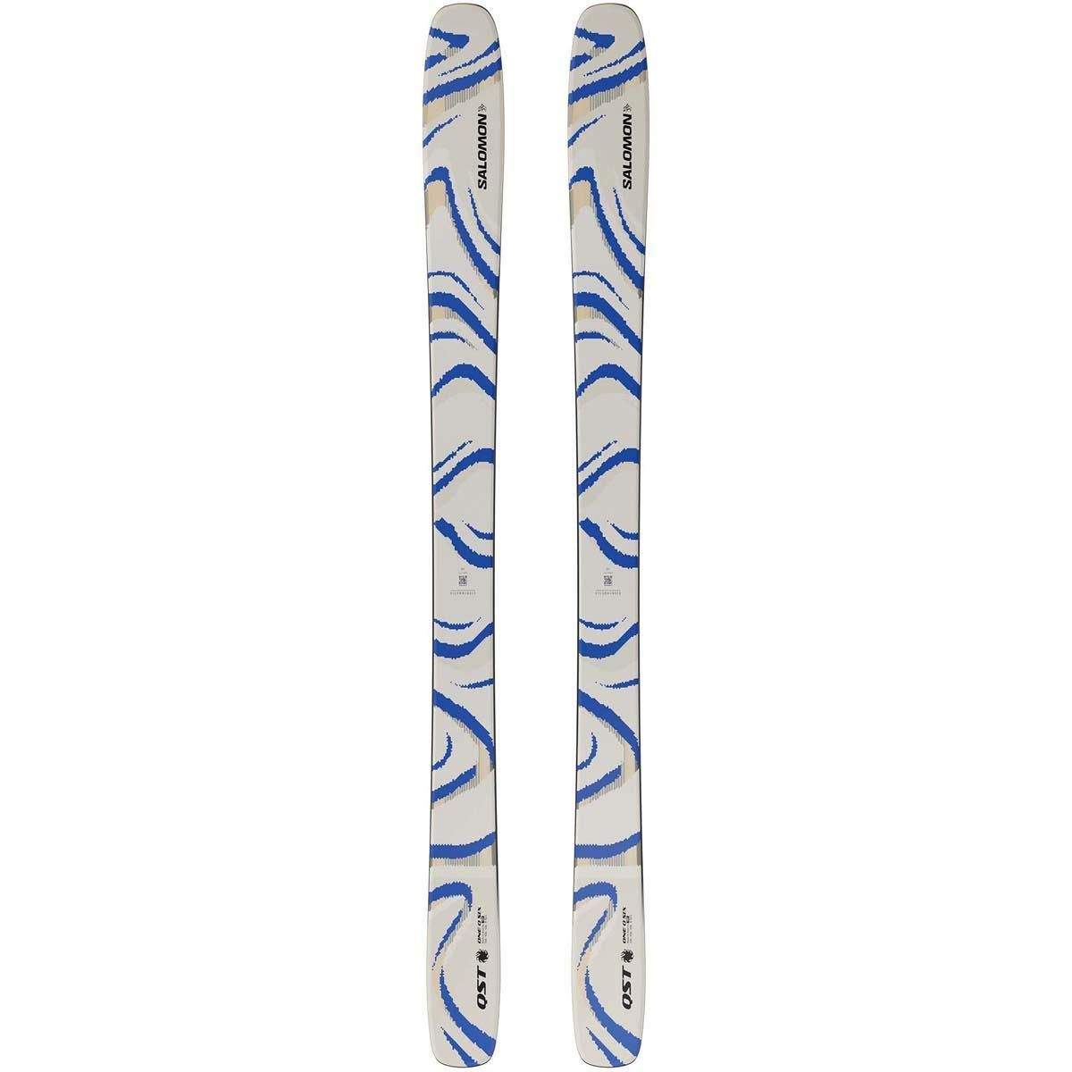 Salomon QST 106 all-mountain ski shown in Almond Milk colorway for 2026 season