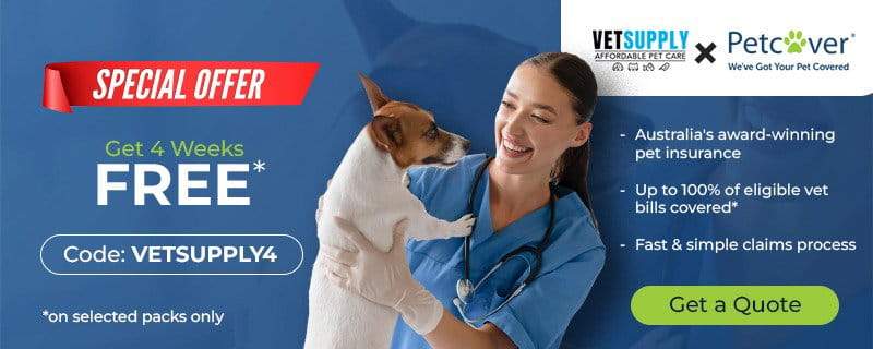 VetSupply Australia online pet store homepage showing pet supplies and medications