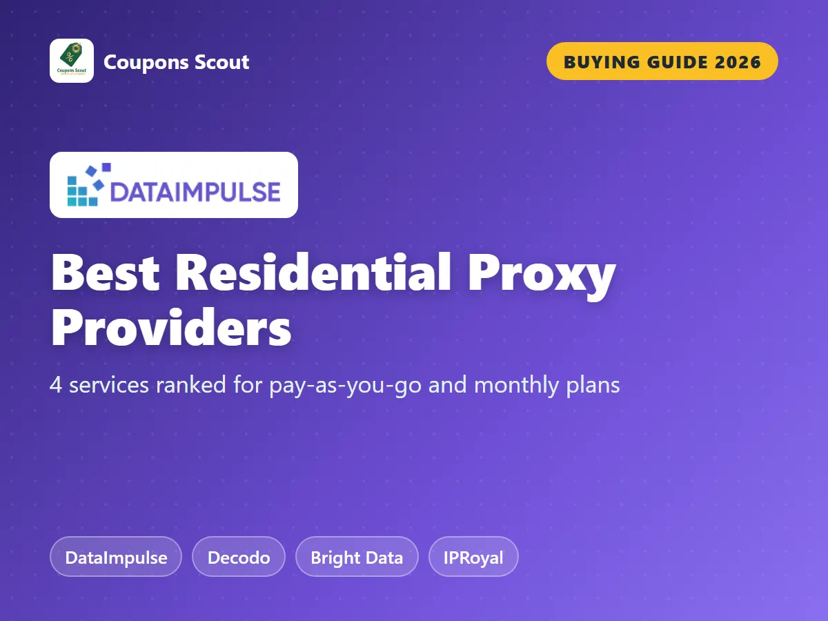 Best residential proxy providers 2026 guide ranking DataImpulse, Decodo, Bright Data and IPRoyal