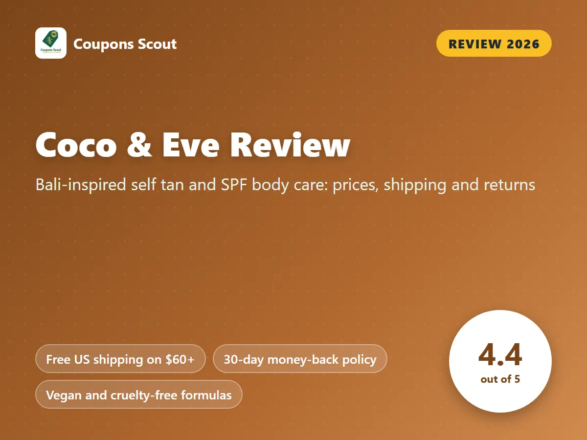 Coco & Eve review 2026 cover with score 4.4 out of 5 by Coupons Scout