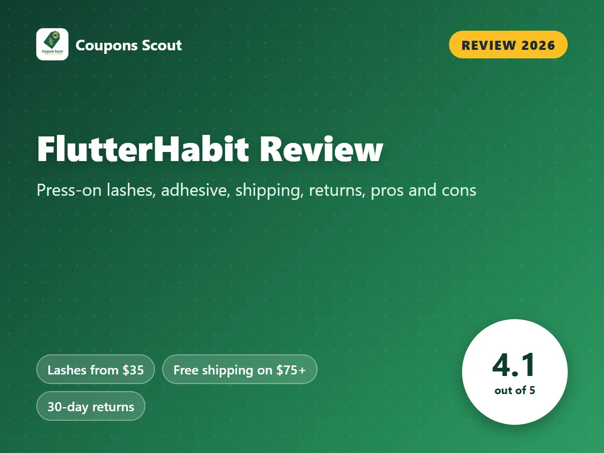 FlutterHabit review 2026 cover with score 4.1 out of 5 by Coupons Scout