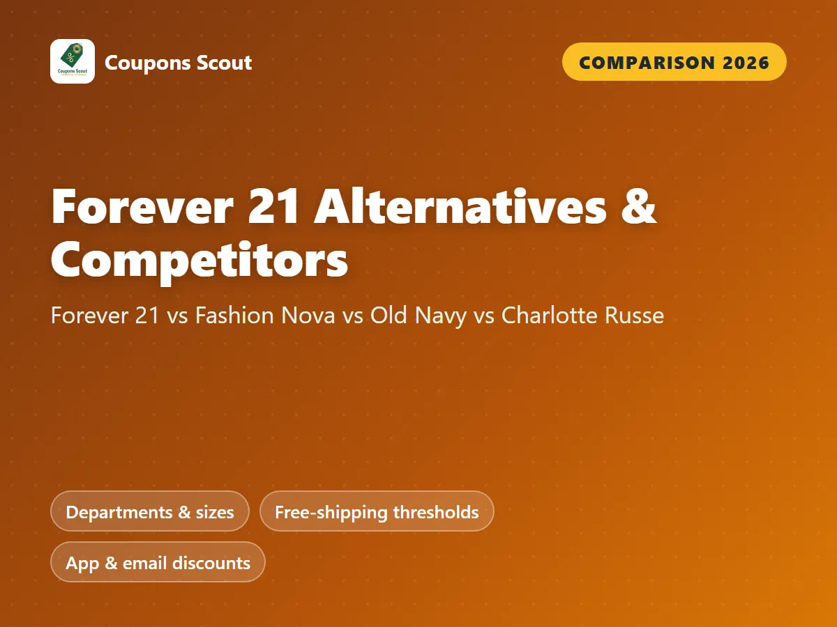 Forever 21 alternatives and competitors 2026 cover by Coupons Scout