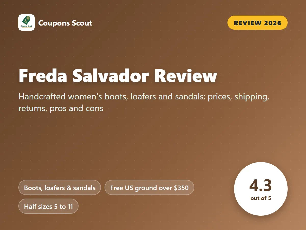 Freda Salvador review 2026 cover with score 4.3 out of 5 by Coupons Scout