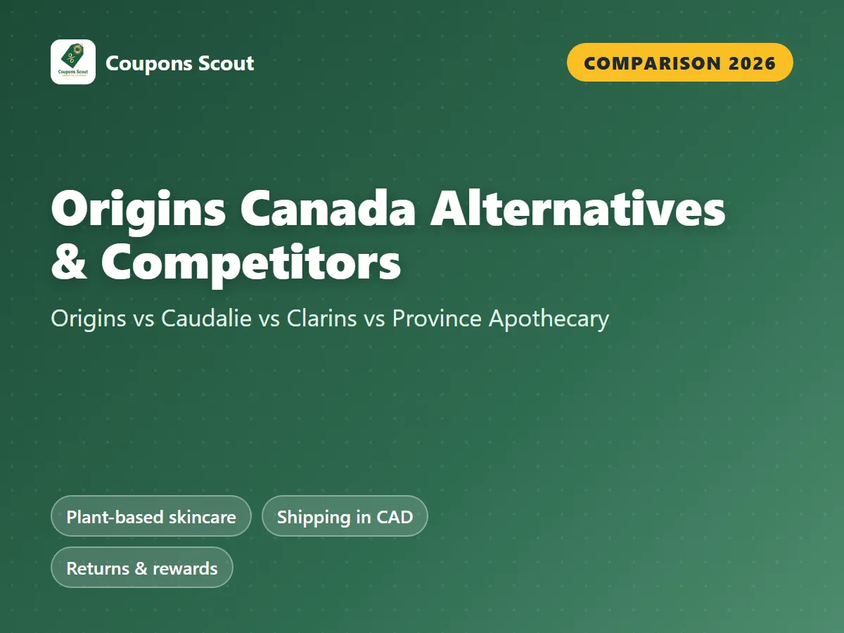 Origins Canada vs Caudalie Canada vs Clarins Canada vs Province Apothecary skincare comparison cover for 2026 by Coupons Scout